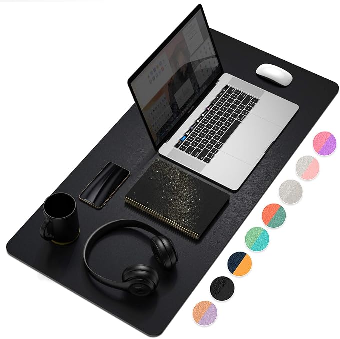 YSAGi Desk Pad, Desk Mat, 31.5" x 15.7" Laptop Leather Desk Pad Protector