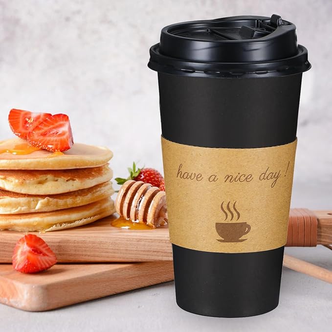 Lamosi 20 oz Coffee Cups 50 Pack, Disposable To Go Paper Cups