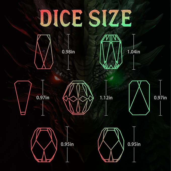 Metal DND Dice for Dungeons and Dragon, Metal Dice Set D and D
