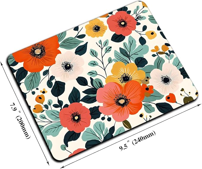 Mouse Pad, Cute Floral Pattern Flower Mouse Pads