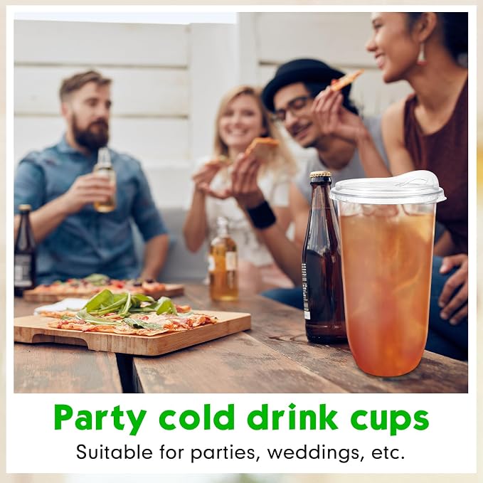 Baderke Clear Plastic Cups