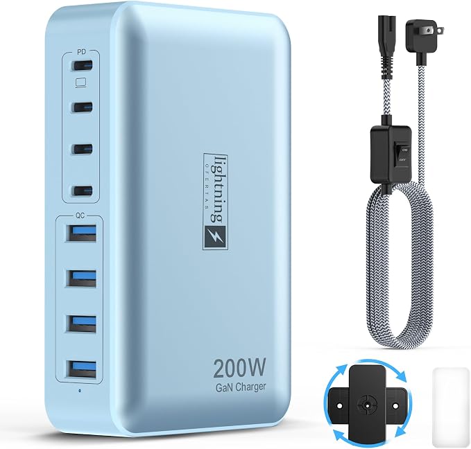 8-Port Multi Charging Stations 200W