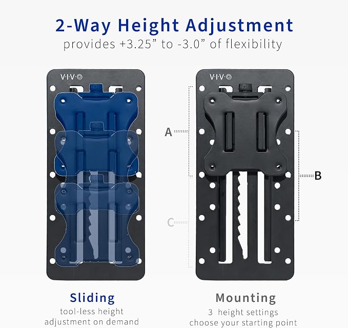 VIVO Height Adjustable VESA Adapter Stand