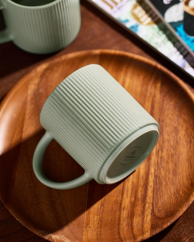 famiware Coffee Mug Set for 4, Star 16 oz Catering Mugs Cup Set