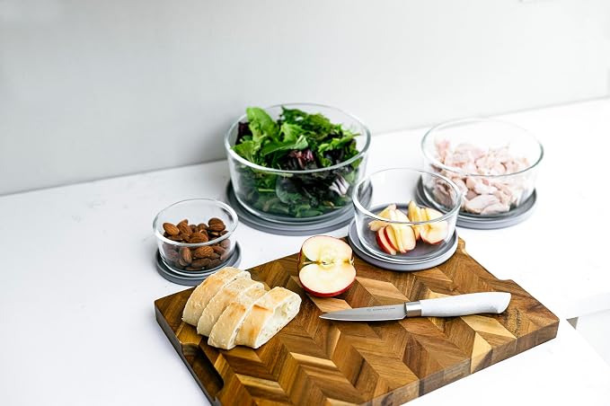 16-Piece Glass Food Storage Containers Set | Round, Microwave & Dishwasher Safe