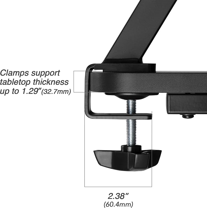 AVLT Clamp Desk Shelf Dual 32" Monitor Riser