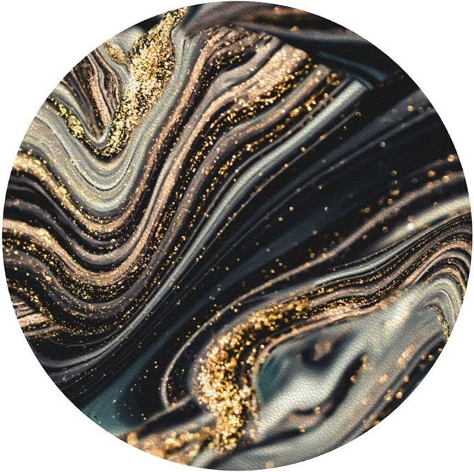 Black Gold Marble Style Coasters Set of 6 Coasters