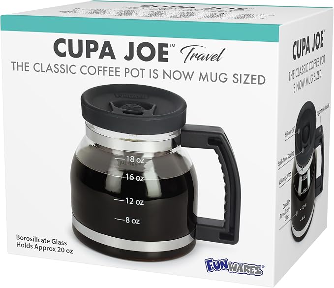 Cupa Joe Coffee Mug – 20oz Borosilicate Glass Diner Pot Mug