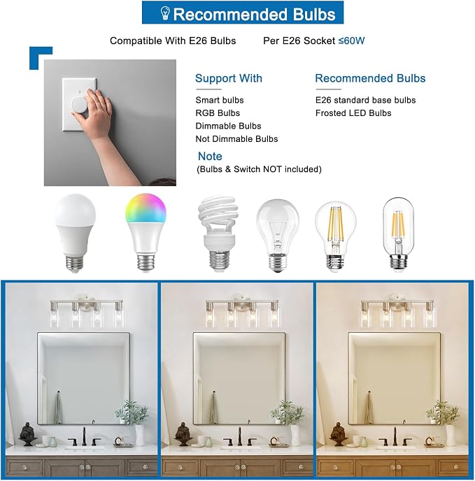4 Light Bathroom Vanity Light