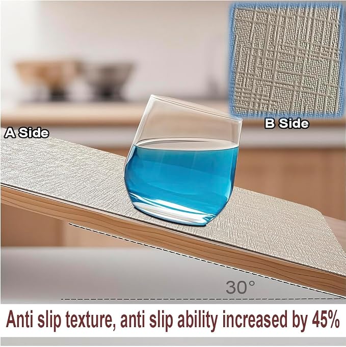Elegant Placemats and Coasters Set 6, Vinyl Washable Place Mats