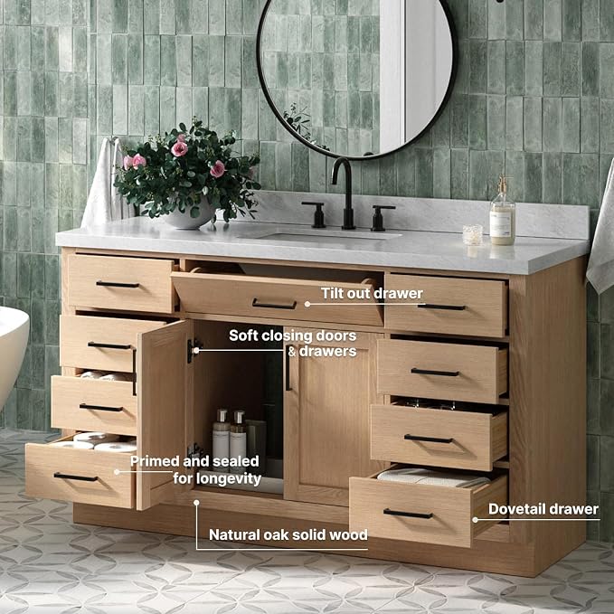 61" Inch Bathroom Vanity