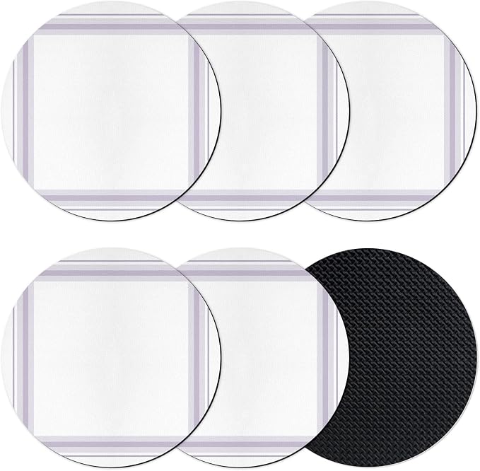 Minimalist Grid Coasters Set of 6, Absorbent Coasters