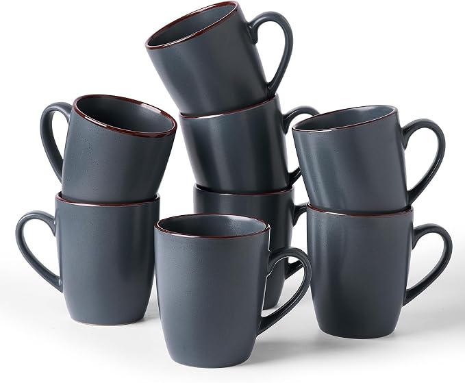 famiware Venus Coffee Mugs Set of 8, 13 oz Ceramic Stoneware Mug Cup Set |