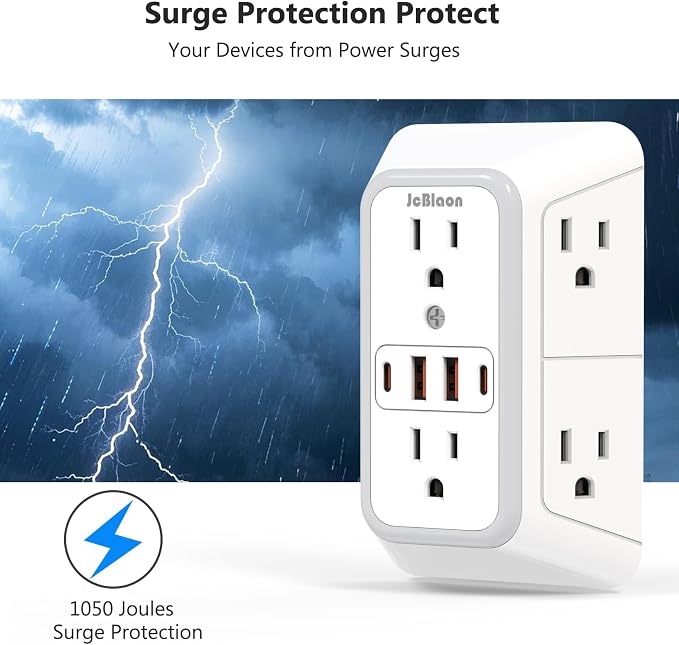 USB Wall Charger Power Strip Surge Protector