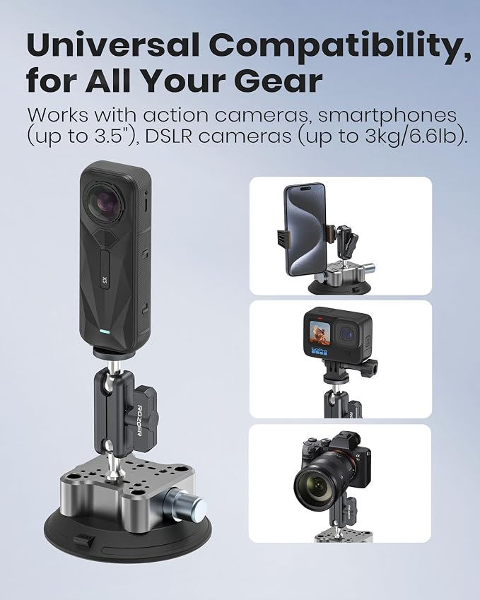 4.5" Suction Cup Camera Mount Universal Car Mount