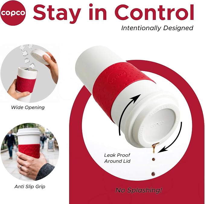 Copco Acadia Travel Mug, Cherry Red