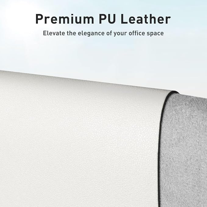 Aothia Leather Desk Pad Protector, Mouse Pad, Office Desk Mat, Non-Slip PU