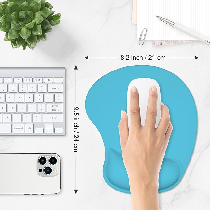 ITNRSIIET Ergonomic Mouse Pad, Cushioned Gel Wrist Rest, Non-Slip Base