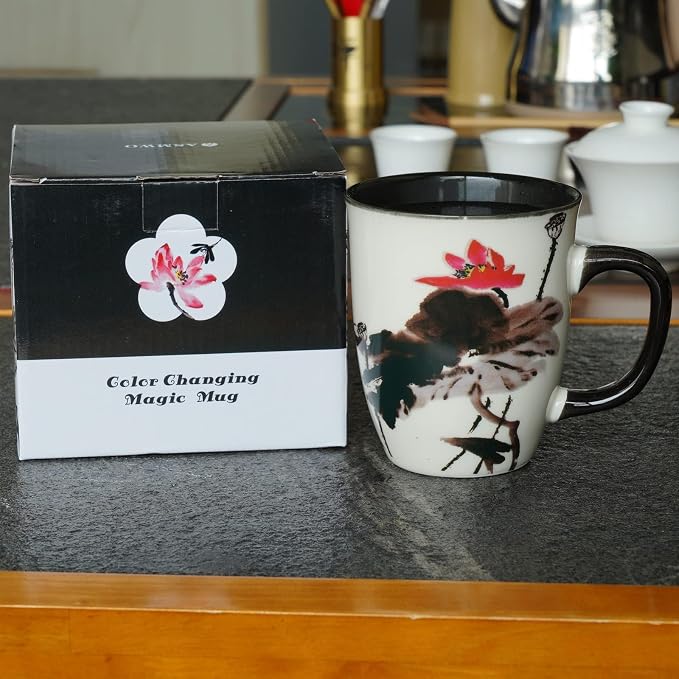 Lotus Magic Color Changing Coffee Mug, 16 oz | Ceramic Tea Mug