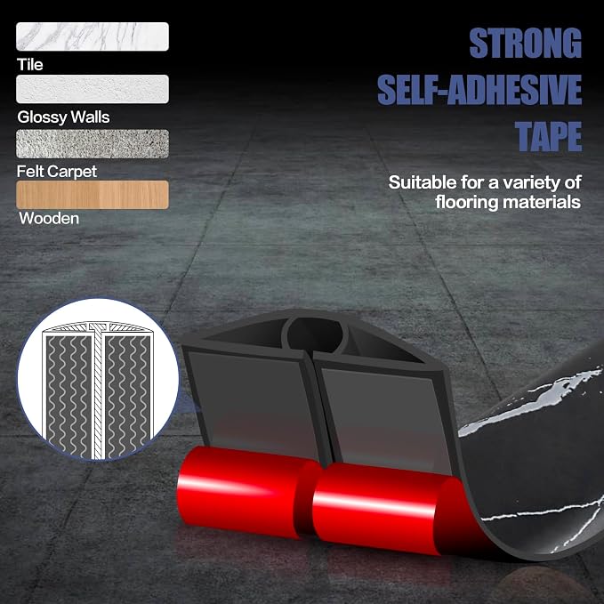 Floor Cord Cover Self Adhesive Cord Hider, 3.3FT Cable Management, Extension