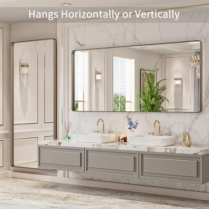 72”X32” Bronze Bathroom Mirrors