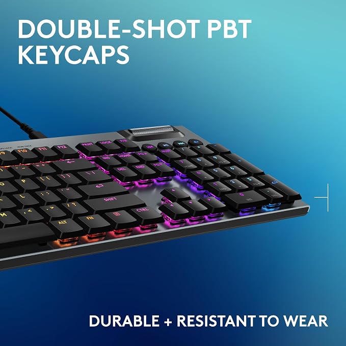 Logitech G915 X Wired Mechanical Gaming Keyboard, Double-Shot PBT Keycaps