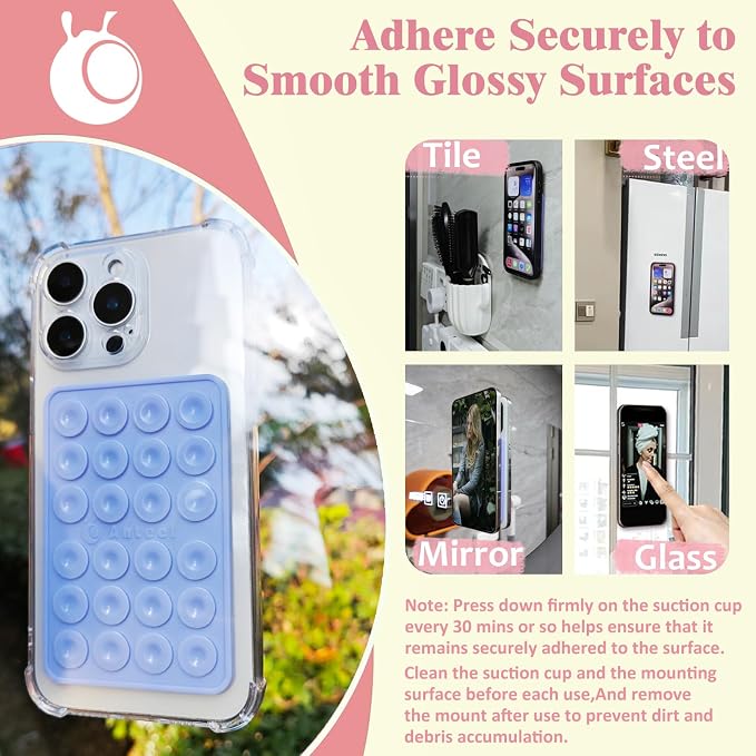 Anteel MAX Silicone Suction Phone Case Adhesive Mount, Upgraded Super Strong