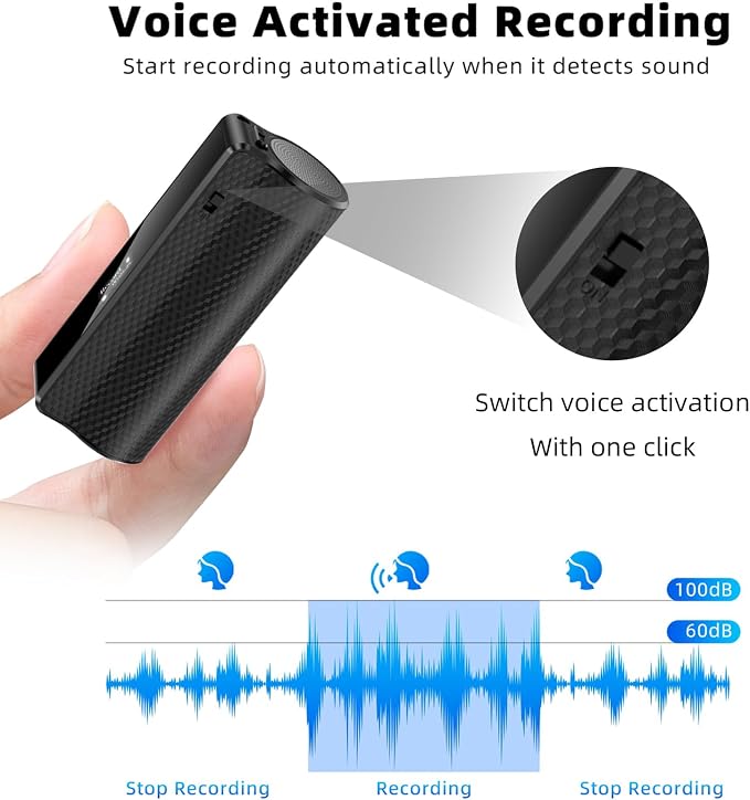 Z8Pro 128GB LED Power Display Magnetic Voice Recorder, 35Days Continuous