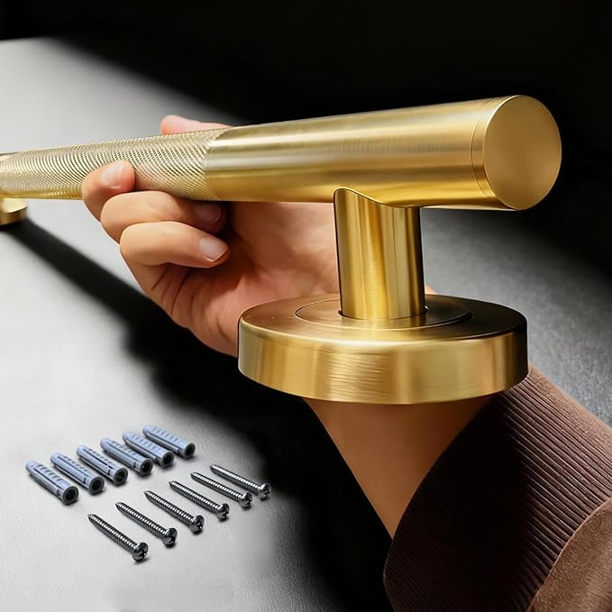 Gold Shower Grab Bars, 3 Pack Stainless Steel Bathroom Safety Grab