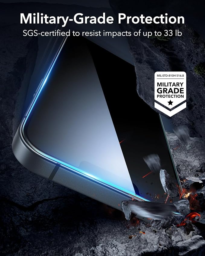 ESR 3 Pack for iPhone 16e/ iPhone 14/ iPhone 13/ iPhone 13 Pro Privacy Screen