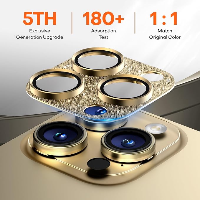 Camera Lens Protector for iPhone 16 Pro Max/16 Pro/15 Pro Max/15 Pro/14 Pro
