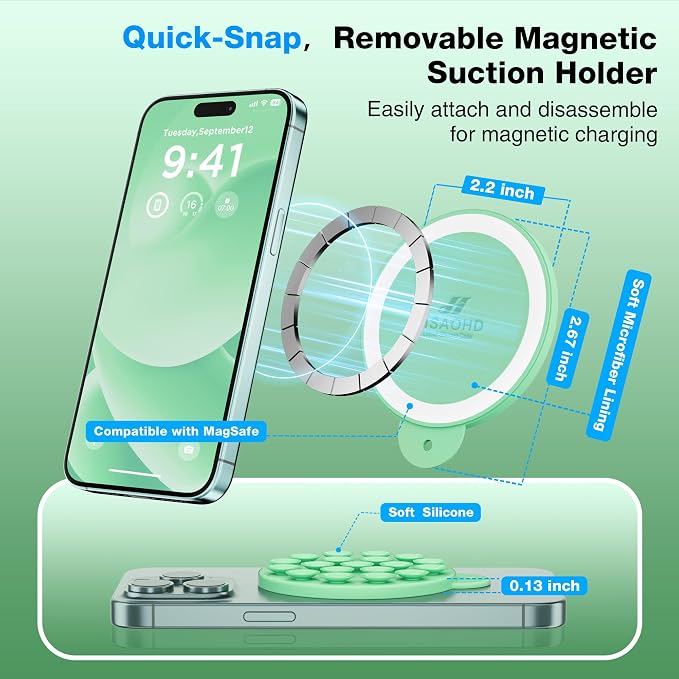 Magnetic Suction Cup Phone Mount