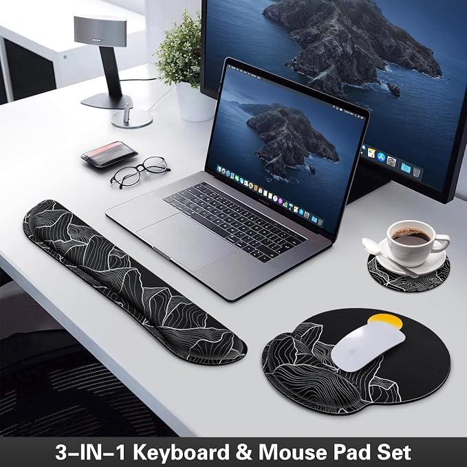 Ergonomic Keyboard Wrist Rest, Mouse Pad