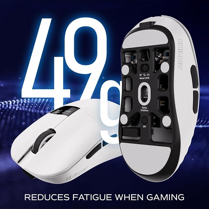 Chilkey Glacier LW 8K M Wireless Gaming Mouse - 49g Super Lightweight - Dual 8K