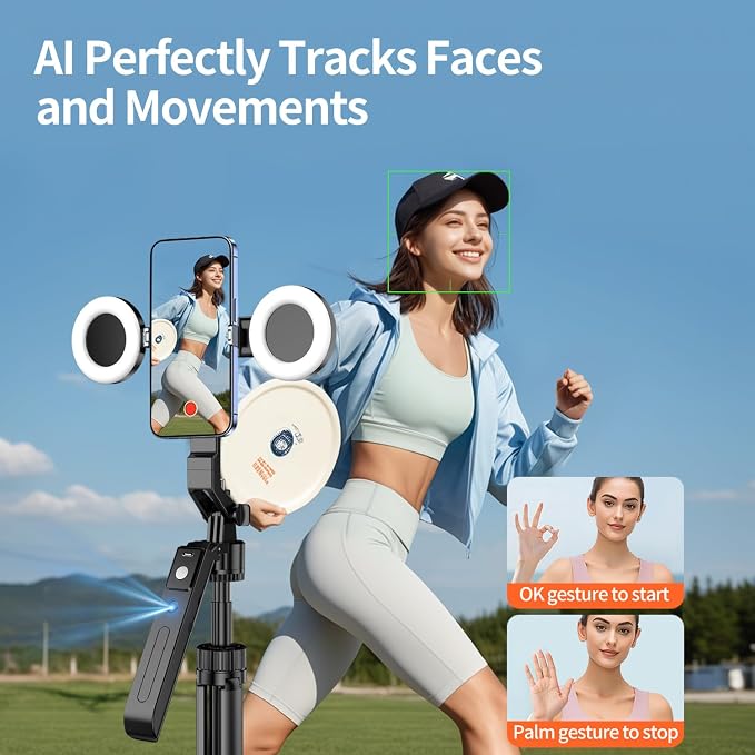 70.9" Auto Face Tracking Tripod 360° Rotation