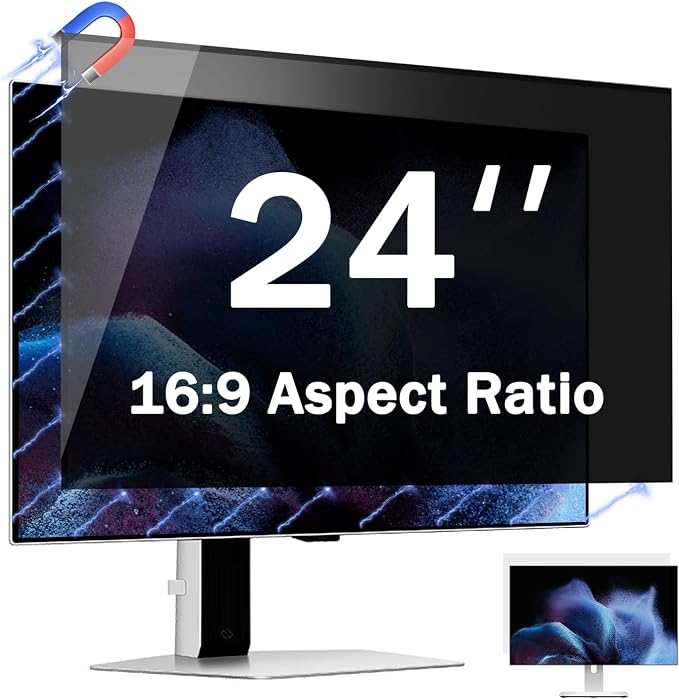 Magnetic Computer Privacy Screen Filter 24 Inch