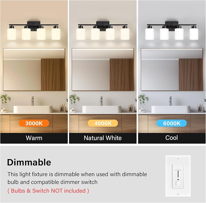 Black Bathroom Light Fixtures