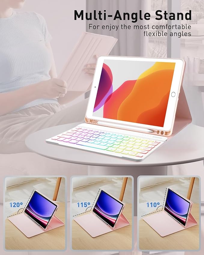 Keyboard Case for Galaxy Tab S10 Plus/S9 Plus/S9 FE Plus/S8 Plus/S7 Plus/S7 FE