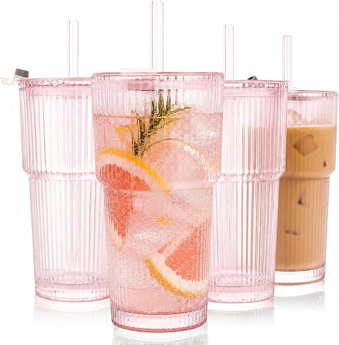20oz Iced Coffee Cups with Lids