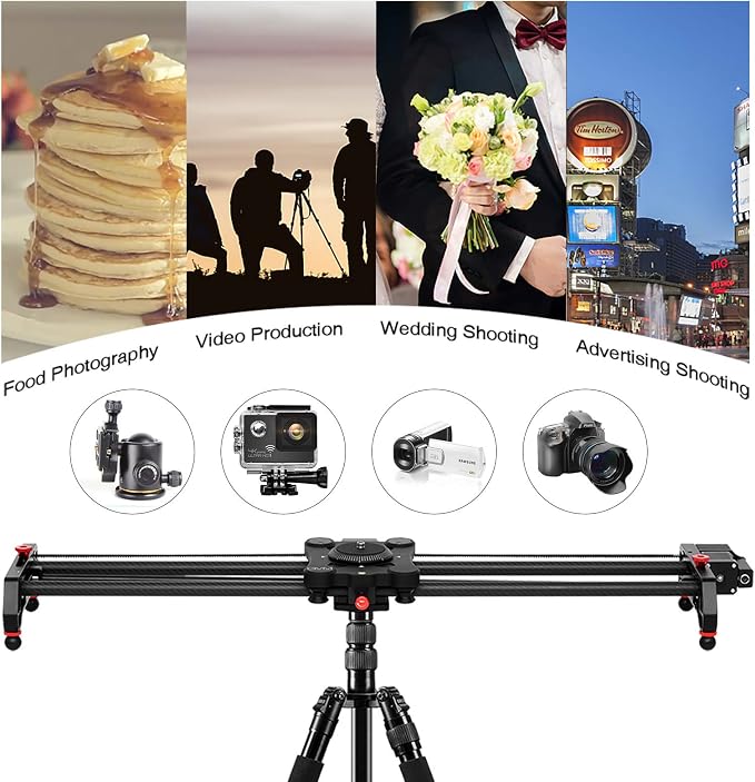 GVM Great Video Maker Camera Motorized Slider, Automatic Round Trip, Time Lapse