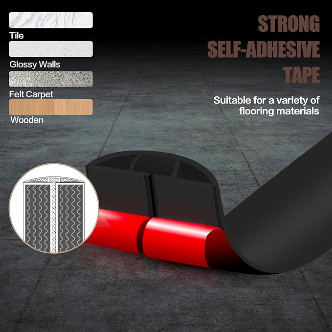 Floor Cord Cover Self Adhesive Cord Hider, 10FT Cable Management, Extension