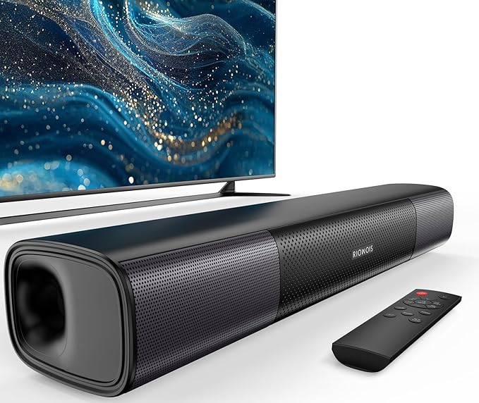 Sound Bar for Smart TV, Bass Boost and Crisp Vocals, Optical/AUX/Wall Mount