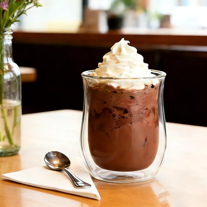 Easyworkz Double Walled Glass Coffee Mugs, Cocktails & All Beverages