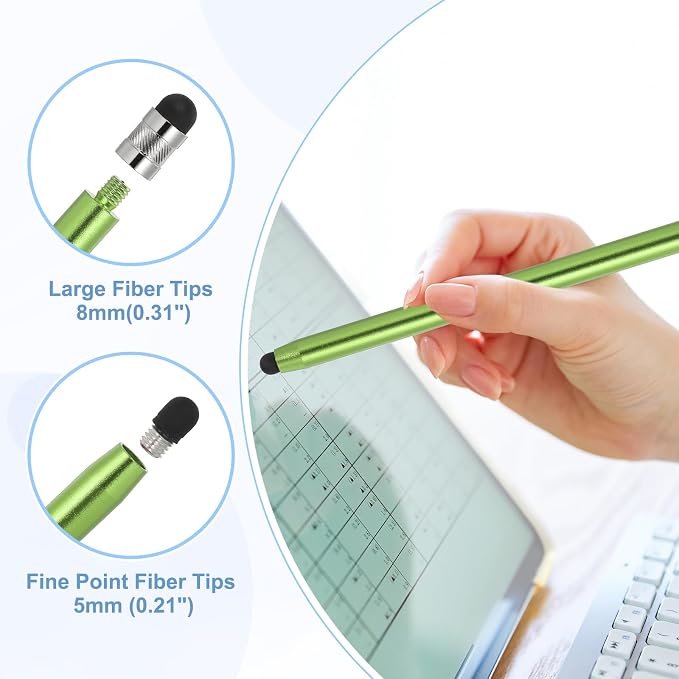 PATIKIL 5 Pcs Stylus Pens for Touch Screens, 2 in 1 High Sensitivity Universal