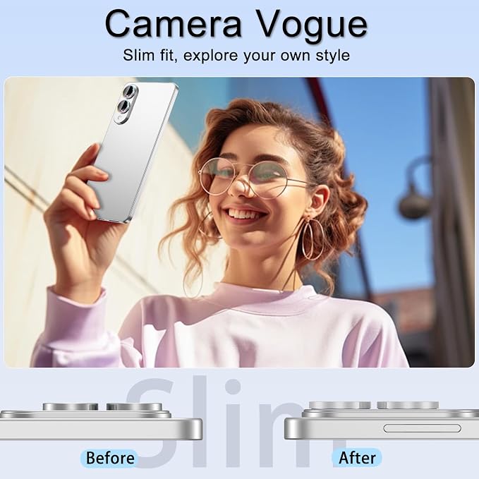 for Samsung Galaxy S25 Edge Camera Lens Protector, Individual Metal Ring