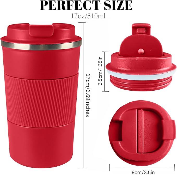 Insulated Travel Coffee Mug, Stainless Steel Coffee Cup