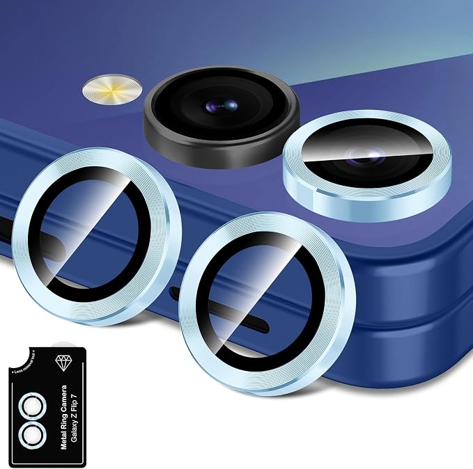 for Samsung Galaxy Z Flip 7 Camera Lens Protector, Individual Metal Ring