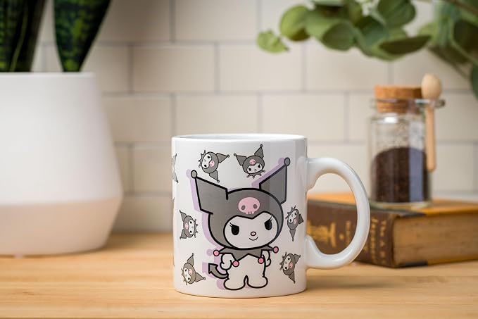 Silver Buffalo Sanrio Hello Kitty and Kuromi Poses, Ceramic Mug, 20oz | Hello