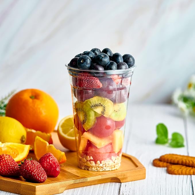 Lilymicky 20 oz Clear Plastic Cups