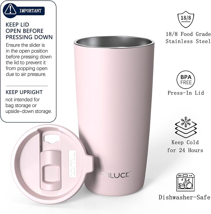 TILUCK 20 oz Insulated Coffee Tumbler